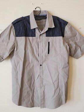 Sean John Two Tone Short Sleeve Outdoor Cotton Shirt SZ 2XL